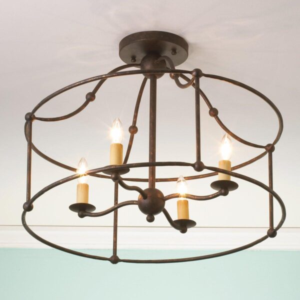 FM12018.0.FM12018BZ Wrought Iron Convertible Lantern