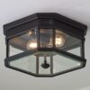FM12028.0.FM12028BK Fluted Trim Flush Mount Ceiling Light