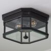 FM12028.1.FM12028BK Fluted Trim Flush Mount Ceiling Light – view 2