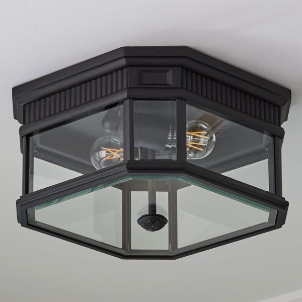 FM12028.1.FM12028BK Fluted Trim Flush Mount Ceiling Light – view 2