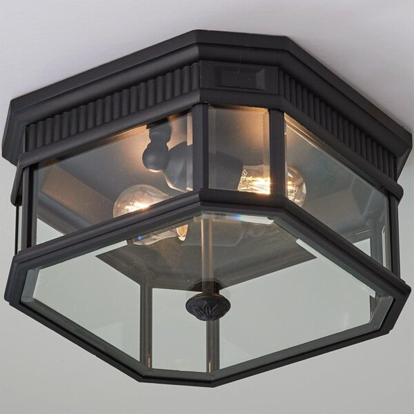 FM12028.2.FM12028BK Fluted Trim Flush Mount Ceiling Light – view 3
