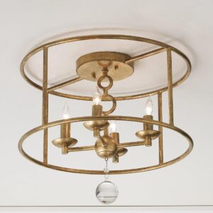 FM13095.0.FM13095GD Modern Cage Ceiling Light