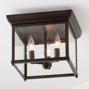 FM14062.0.FM14062BZ Square Off Outdoor Ceiling Light