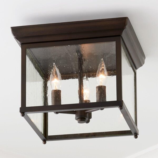 FM14062.0.FM14062BZ Square Off Outdoor Ceiling Light