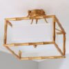 Bamboo Square Semi-Flush Ceiling Light – view 2