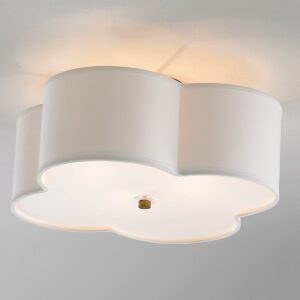 Scalloped Shade Semi-Flush Ceiling Light – 2 Light