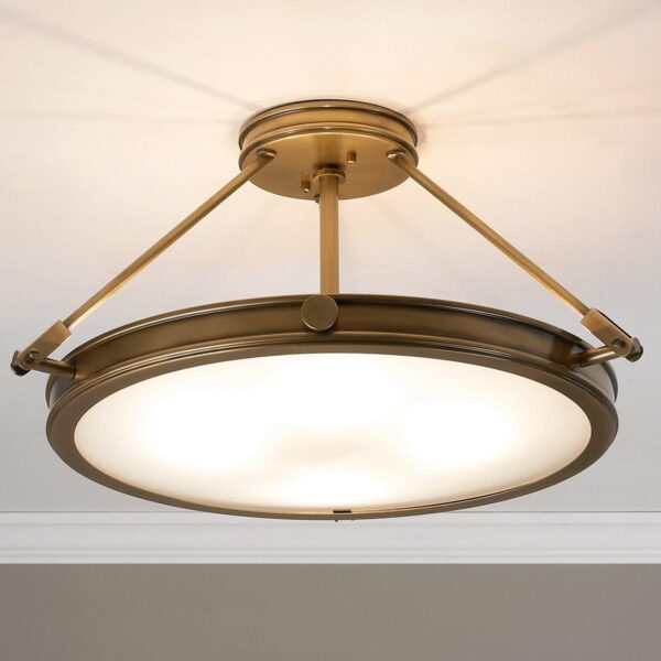 FM15048.0.FM15048AB Mid-Century Retro Semi-Flush Ceiling Light – 4 Light