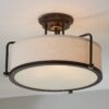 Refined Contemporary Textured Semi-Flush Ceiling Light