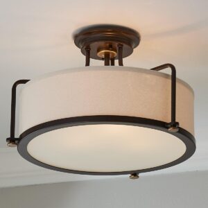 Refined Contemporary Textured Semi-Flush Ceiling Light
