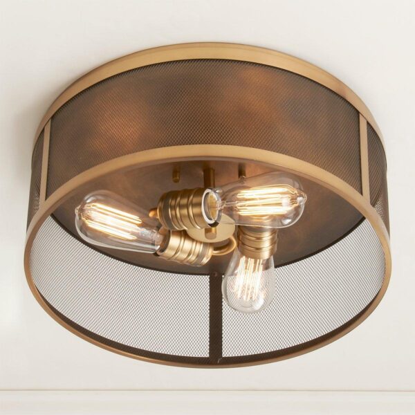 FM17029.0.FM17029NB Vintage Mix Cage Ceiling Light – 3 Light