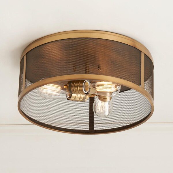 FM17029.1.FM17029NB Vintage Mix Cage Ceiling Light – 3 Light – view 2