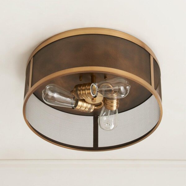 FM17029.2.FM17029NB Vintage Mix Cage Ceiling Light – 3 Light – view 3