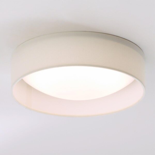 11″ LED Linen Shade Ceiling Light