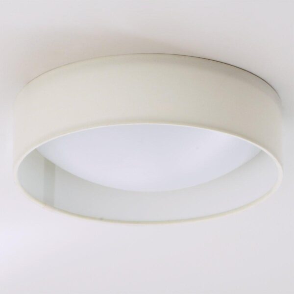 11″ LED Linen Shade Ceiling Light – view 2