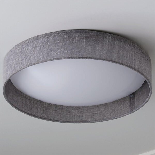 15″ LED Linen Shade Ceiling Light – view 2