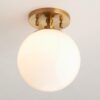 FM17080.0.FM17080AB Minimalist Globe Semi-Flush Ceiling Light – 1 Light