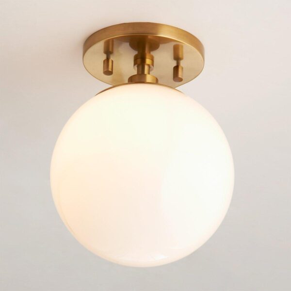 FM17080.0.FM17080AB Minimalist Globe Semi-Flush Ceiling Light – 1 Light
