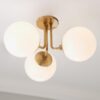 FM17081.0.FM17081AB Minimalist Globe Semi-Flush Ceiling Light – 3 Light