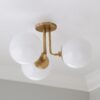 FM17081.1.FM17081AB Minimalist Globe Semi-Flush Ceiling Light – 3 Light – view 2