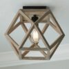FM18049A.0.FM18049AGY Weathered Wood Cage Ceiling Light