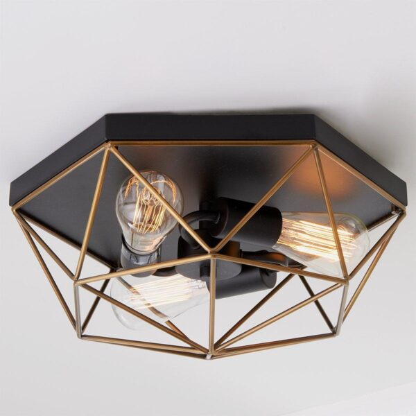 Prismatic Wire Cage Ceiling Light