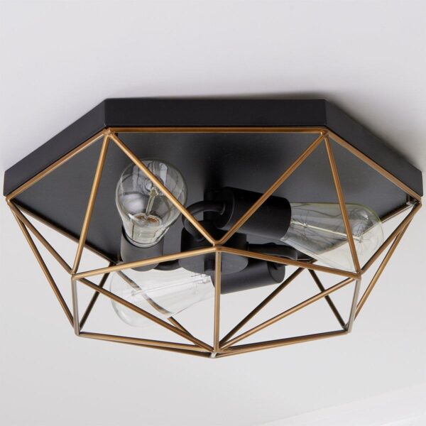 Prismatic Wire Cage Ceiling Light – view 3