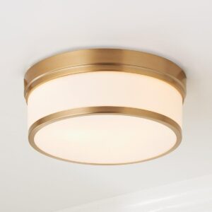 FM18101L.0.FM18101LAB Metallic Banded Drum Ceiling Light – 3 Light