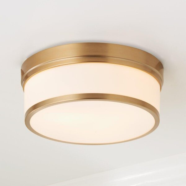 FM18101L.0.FM18101LAB Metallic Banded Drum Ceiling Light – 3 Light