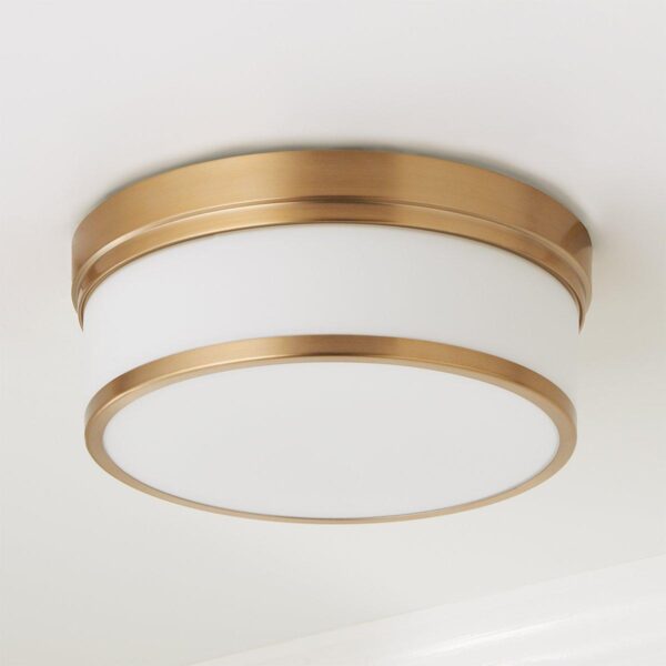 FM18101L.1.FM18101LAB Metallic Banded Drum Ceiling Light – 3 Light – view 2