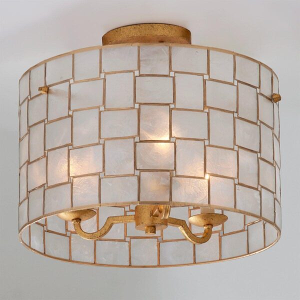 FM18103.0.FM18103GL Captiva Shaken Shell Semi-Flush Ceiling Light