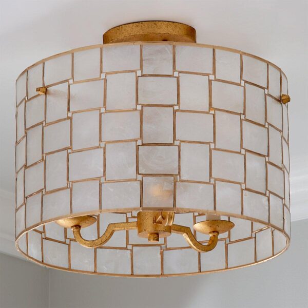 FM18103.1.FM18103GL Captiva Shaken Shell Semi-Flush Ceiling Light – view 2