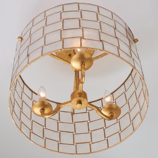 FM18103.2.FM18103GL Captiva Shaken Shell Semi-Flush Ceiling Light – view 3