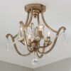 FM18128.0.FM18128AG Romantic Riley Semi-Flush Ceiling Light