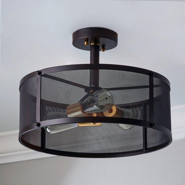 FM18146.1.FM18146BZ Steam-Punk Semi-Flush Mount Ceiling Light – view 2