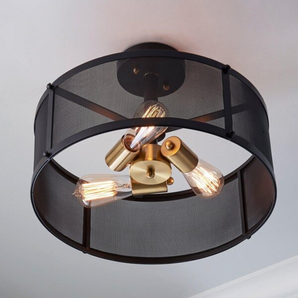FM18146.2.FM18146BZ Steam-Punk Semi-Flush Mount Ceiling Light – view 3