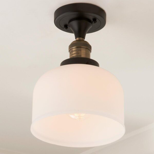 FM20053.0.FM20053KB Kelsey Semi-Flush Ceiling Light – Dome Frosted