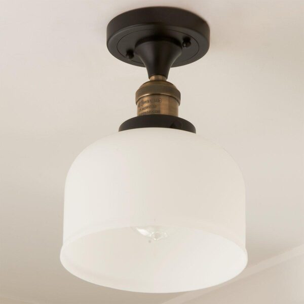 FM20053.1.FM20053KB Kelsey Semi-Flush Ceiling Light – Dome Frosted – view 2