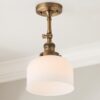 FM20057.0.FM20057AB Kelsey Convertible Ceiling Light – Dome Frosted