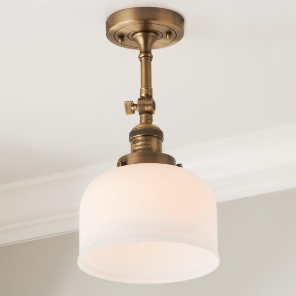 FM20057.0.FM20057AB Kelsey Convertible Ceiling Light – Dome Frosted