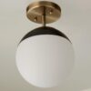 FM20110.1.FM20110KB Mid-Century Opal Globe Semi-Flush Ceiling Light – view 2
