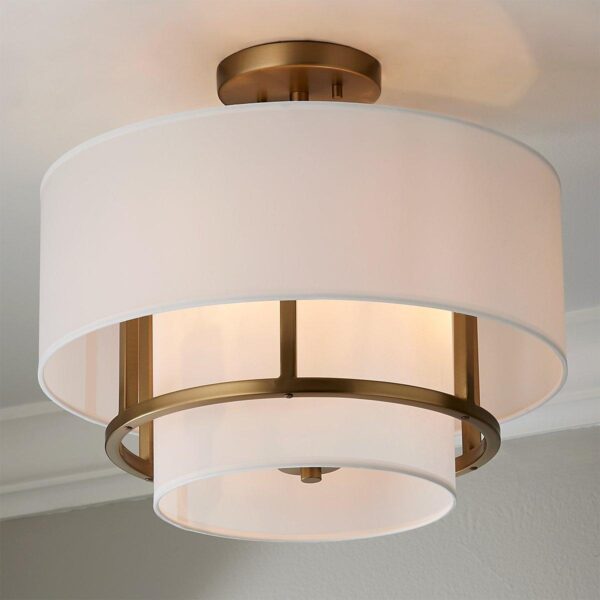 FM21080.0.FM21080AB Siobhan Semi-Flush Ceiling Light – Small