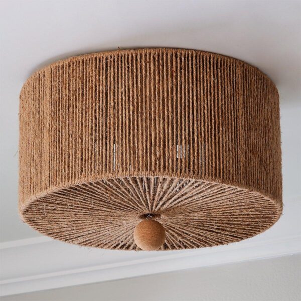 FM21120.1.FM21120NA Refined Jute Drum Ceiling Light – view 2