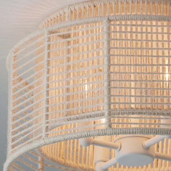 FM22068.2.FM22068WH Jute Veil Ceiling Light – view 3
