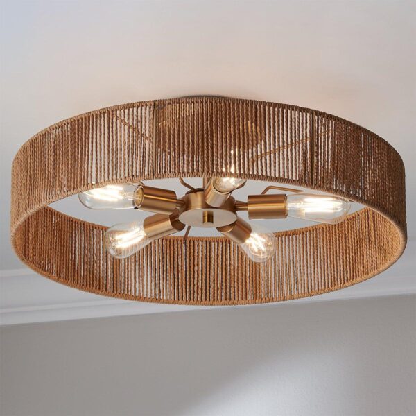 FM22076.0.FM22076AB Roshella Rope Semi-Flush Ceiling Light