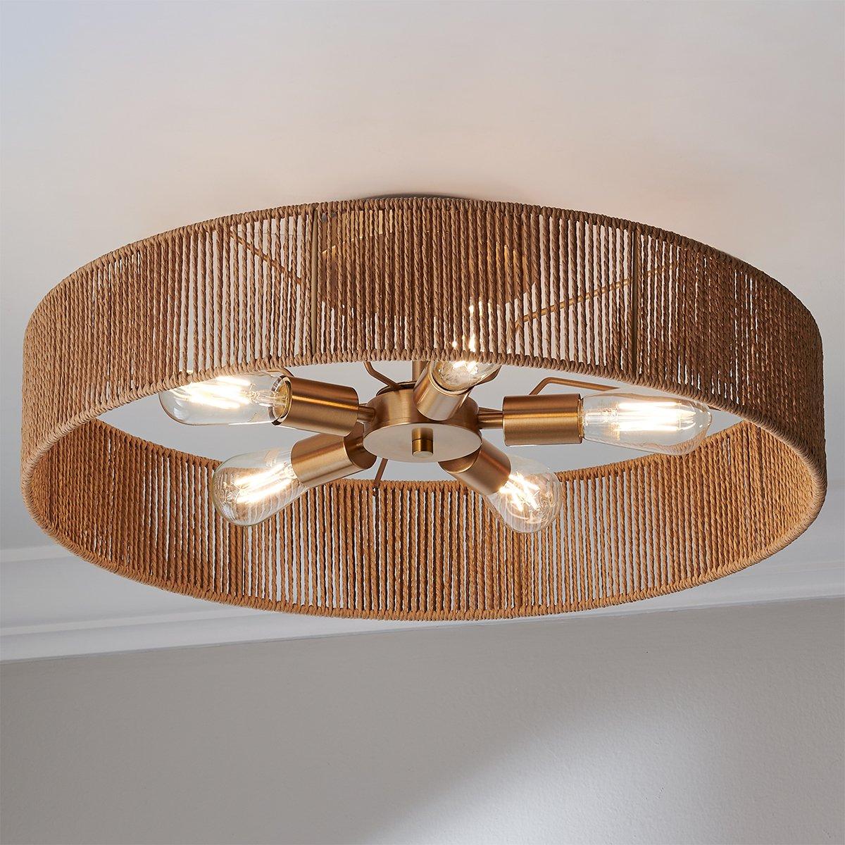 Roshella Rope Semi-Flush Ceiling Light