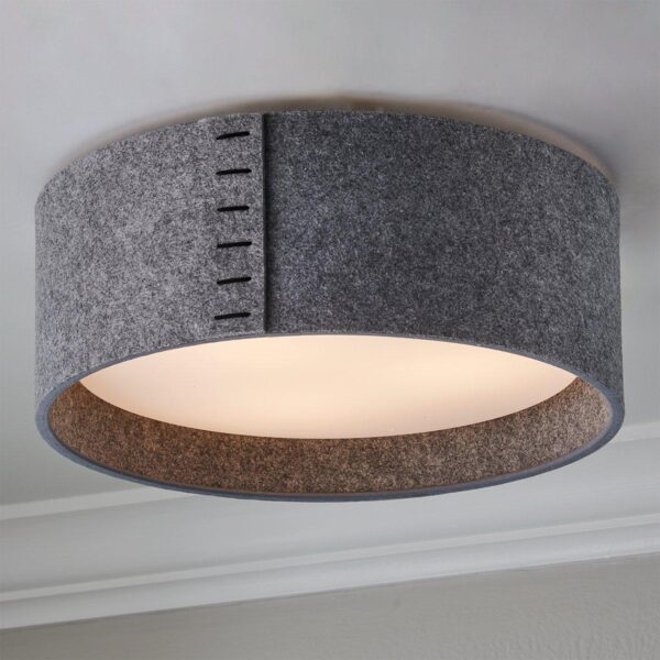 FM24008.0.FM24008GY Slim Shade LED Ceiling Light – Acoustic Felt – Small