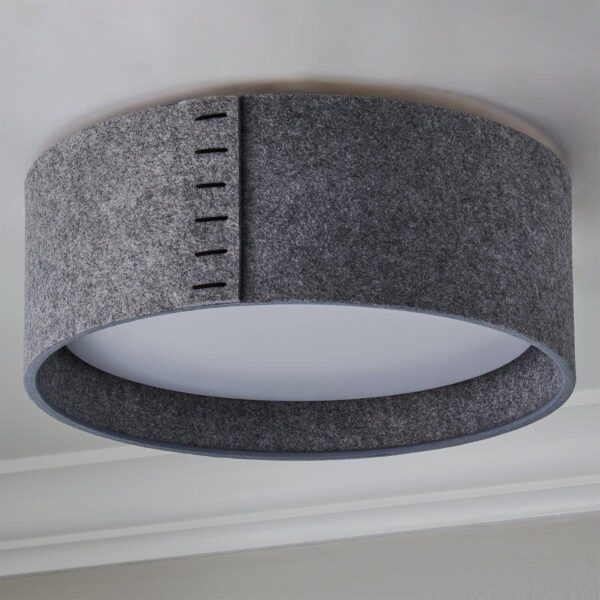 FM24008.1.FM24008GY Slim Shade LED Ceiling Light – Acoustic Felt – Small – view 2