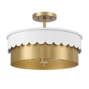 Scalloped Drum Convertible Ceiling Light