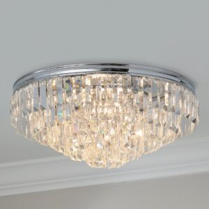 Faceted Glass Layered Ceiling Light