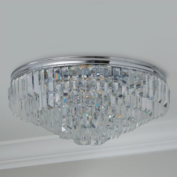 FM24060.1.FM24060CH Faceted Glass Layered Ceiling Light – view 2